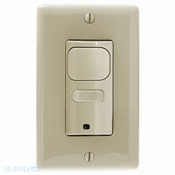 HUBBELL WIRING DEVICE-KELLEMS Occ/Vac Sensor PIR 1000sq.ft. Ivory, 36DZ91