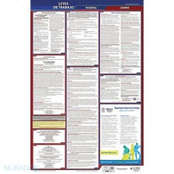 JJ KELLER Labor Law Poster Fed/STA ID SP 26inH 3yr, 36ET14