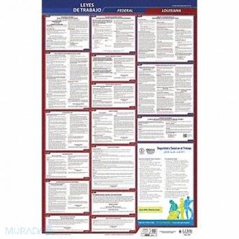 JJ KELLER Labor Law Poster Fed/STA LA SP 26inH 3yr, 36ET19