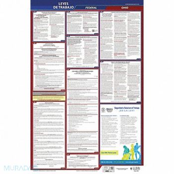 JJ KELLER Labor Law Poster Fed/STA OH SP 26inH 3yr, 36ET36