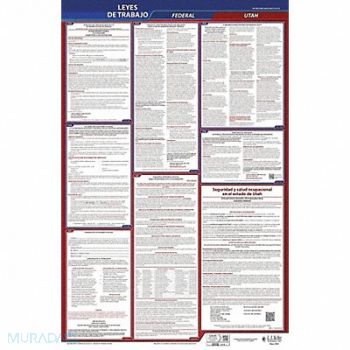 JJ KELLER Labor Law Poster Fed/STA UT SP 26inH 3yr, 36ET47