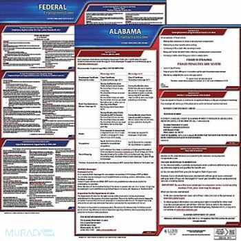 JJ KELLER LaborLaw Poster Fed/STA AL ENG 20inH 1yr, 36EU62