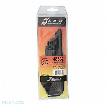 BONDHUS Hex Key Set 8 Piece Set, 36F552