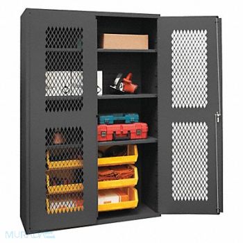 DURHAM MFG K4951 Bin Cabinet 72 x48 x24 Gray 6YlwBns, 36FA28