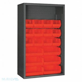 DURHAM MFG Bin Cabinet Louvered 60 H 36 W 18 D, 36FA53