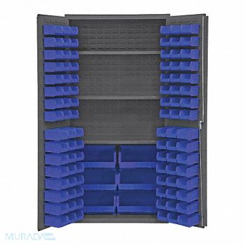 DURHAM MFG K4911 Bin Cabinet 72 x36 x24 Gray 102BlueBns, 36FA95