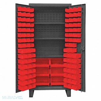 DURHAM MFG K4922 Bin Cabinet 78 x36 x24 Gray 102RedBns, 36FC41