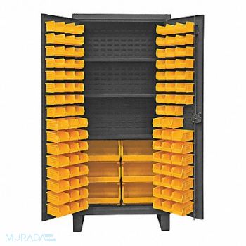 DURHAM MFG K4922 Bin Cabinet 78 x36 x24 Gray 102YlwBns, 36FC43