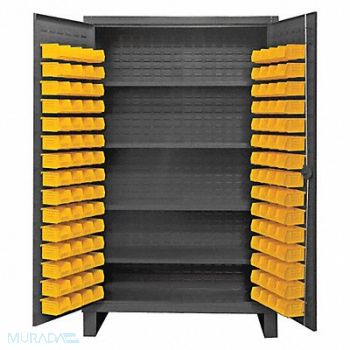 DURHAM MFG K4923 Bin Cabinet 78 x36 x24 Gray 120YlwBns, 36FC53