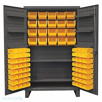 DURHAM MFG K4927 Bin Cabinet 78 x48 x24 Gray 84YlwBns, 36FC62