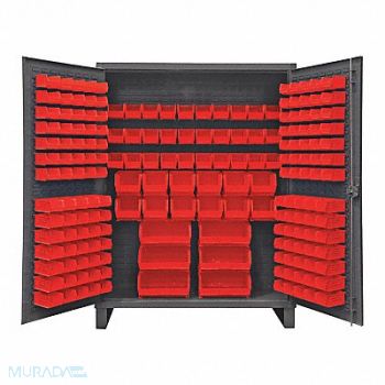 DURHAM MFG K4905 Bin Cabinet 78 x60 x24 Gray 198RedBns, 36FC66