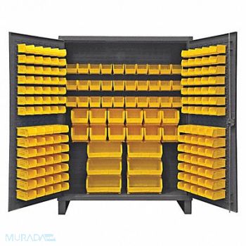 DURHAM MFG K4905 Bin Cabinet 78 x60 x24 Gray 198YlwBns, 36FC68