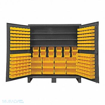 DURHAM MFG K4931 Bin Cabinet 78 x72 x24 Gray 192YlwBns, 36FC71
