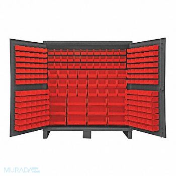 DURHAM MFG K4906 Bin Cabinet 78 x72 x24 Gray 240RedBns, 36FC72
