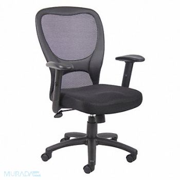 GRAINGER APPROVED Desk Chair Mesh Black 18 to 21 Seat Ht, 36FJ99