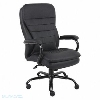 GRAINGER APPROVED Desk Chair Vinyl Black 19 to 22 Seat Ht, 36FK02