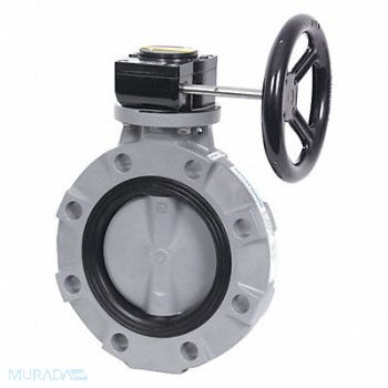 HAYWARD Butterfly Valve CPVC Nitrile 4in Gear, 36FR85