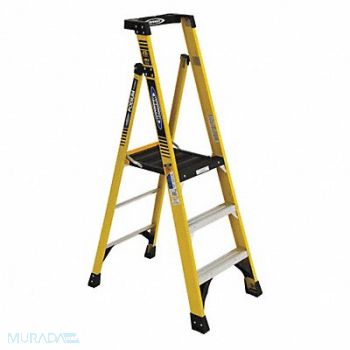 WERNER Podium Stepladder 3 ft Fiberglass 375 lb, 36FX50