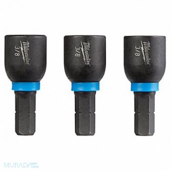 MILWAUKEE Nutsetter 3/8 Steel Impact Rated PK3, 36GG56
