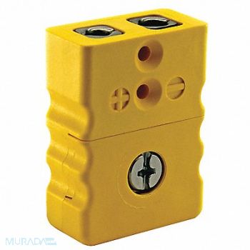 DAYTON Thermocouple Jack K Standard Yellow 2Pin, 36GL04