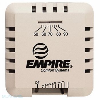 EMPIRE Wall Mount Gas Htr Thermostat Beige, 36H061