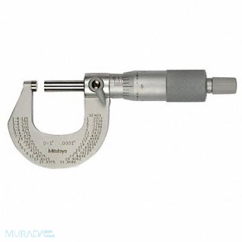 MITUTOYO Outside Mic 0-1 Ratchet NIST Case, 36J717