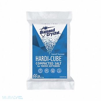 DIAMOND CRYSTAL Water Softener Salt 50 lb Bag Cubes, 36JP55