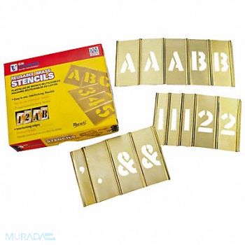 C.H. HANSON 3 inch Stencil Let. Num. 92 pc Set, 36K458