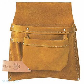 KLEIN TOOLS Brown Tool Pouch Leather, 36L251