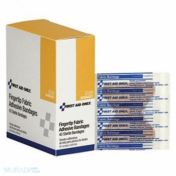 FIRST AID ONLY Fingertip Bandage Fabric 3-1/2inL PK40, 36LF32