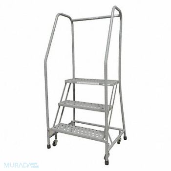 COTTERMAN Safety Rolling Ladder 3 Steps 26in.D, 36LH54