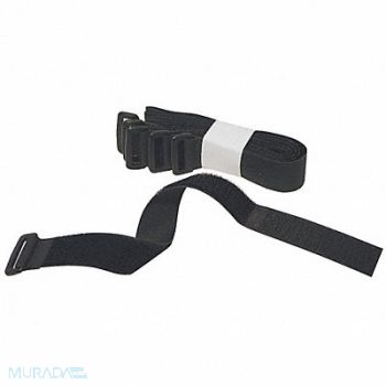 FASTENATION Hook-and-Loop Cinch Strap 3 ft Blck PK10, 36LN02