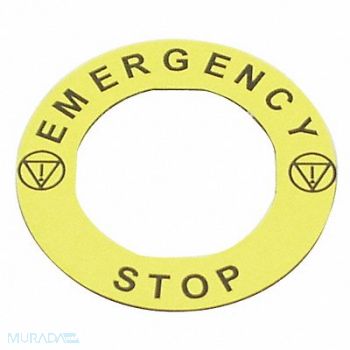 REES Legend Plate Round Emergency Stop, 36LR95