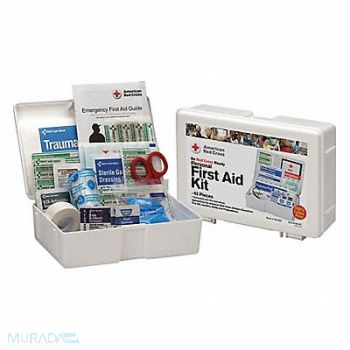 AMERICAN RED CROSS First Aid Kit Bulk White 44 Pcs 10 Ppl, 36M331