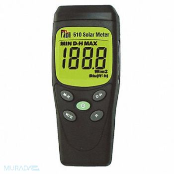 TEST PRODUCTS INTL. Solar Power Test Meter LCD 3 yr Warr, 36M834