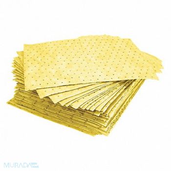 OIL-DRI Absorbent Pad Universal Yellow PK100, 36MV10