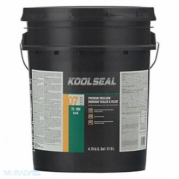 KOOL SEAL Asphalt Sealer Pail Black 5 gal, 36MV64