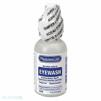 PHYSICIANSCARE Personal Eye Wash Bottle 1 oz., 36N054