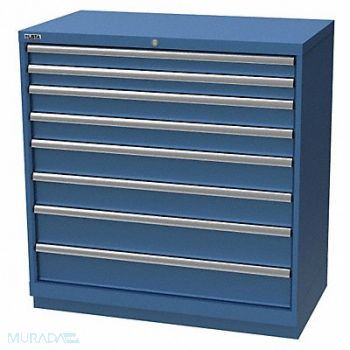 LISTA K3764 Mod Drwr Cab 41-3/4 H 8 Drwr Bright Blue, 36N108