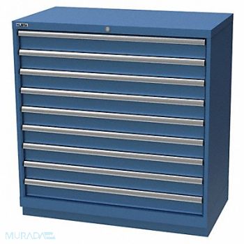 LISTA K3768 Mod Drwr Cab 41-3/4 H 9 Drwr Bright Blue, 36N111