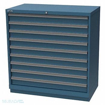 LISTA K3768 Mod Drwr Cab 41-3/4 H 9 Drwr Clssc Blue, 36N112