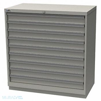 LISTA K3768 Mod Drwr Cab 41-3/4 H 9 Drwr Light Gray, 36N113