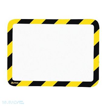 TARIFOLD Sign Holder Yellow/Black 1/8 in H PK2, 36NG82