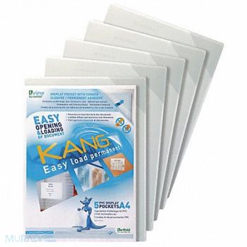 TARIFOLD Sign Holder Clear 1/4 in H Adhesive PK5, 36NH08