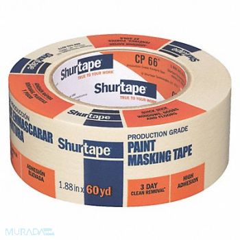 SHURTAPE Masking Tape 1 7/8 W 60 yd L Tan, 36NH77