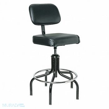 BEVCO Task Chair Vinyl Black 24 to 31 Seat Ht, 9CU59