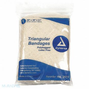 DYNAREX Triangular Bandage 36in W x 51in L PK12, 36PV24