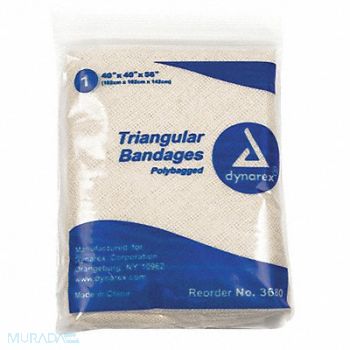 DYNAREX Triangular Bandage Cotton 40inx56in PK12, 36PV25