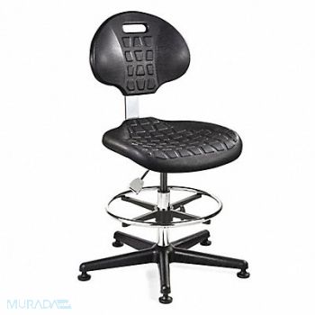 BEVCO Cleanroom Task Chair Polyurethane Black, 36R250