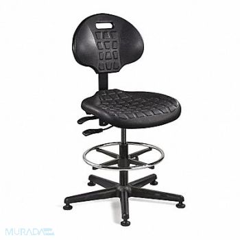 BEVCO Task Chair Poly Black 21 to 31 Seat Ht, 4FE66